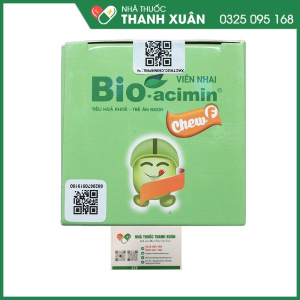 Bioacimin chewF thực phẩm bảo vệ sức khoẻ chai 60 viên